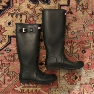 Dark Green Tall Hunter Boots - Size 7.5/8